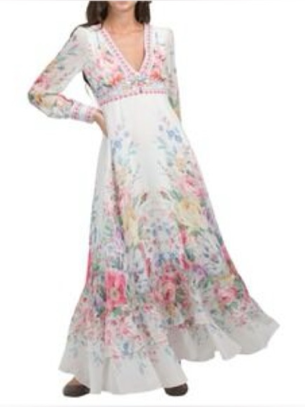 NWT Dalia Macphee Floral Maxi Dress